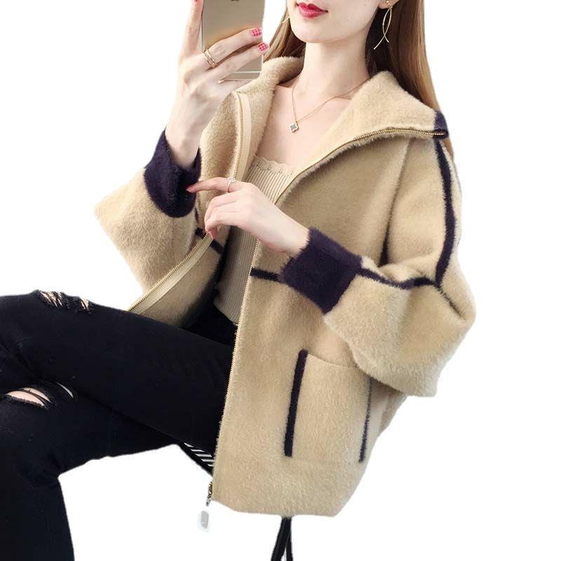 Zipper Wool Cardigan Coat