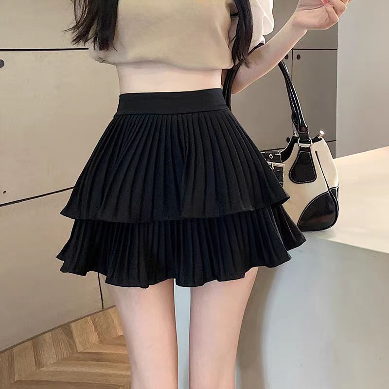 Ballet Style Pleated Tiered Skirt