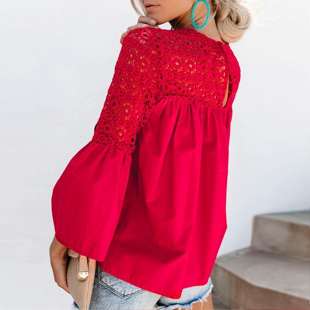 Ruffle tops V neck