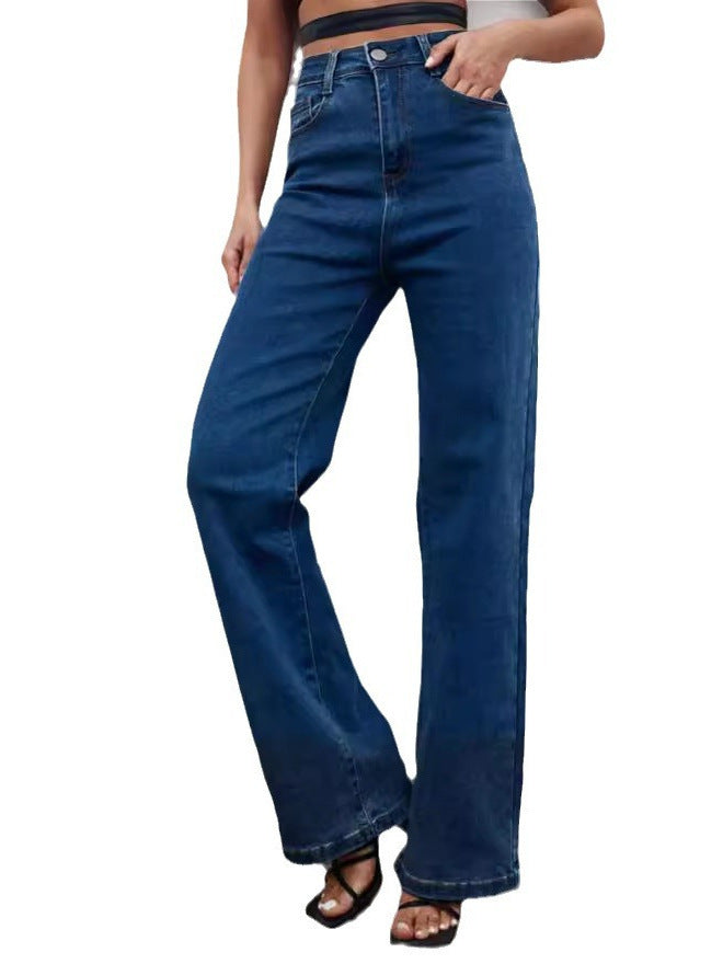 High Waist Straight Cut Jeans