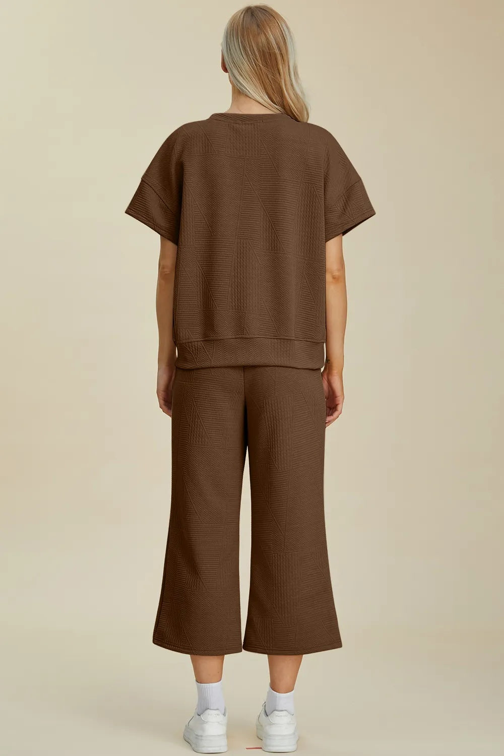 Round Neck Top And Pants Set