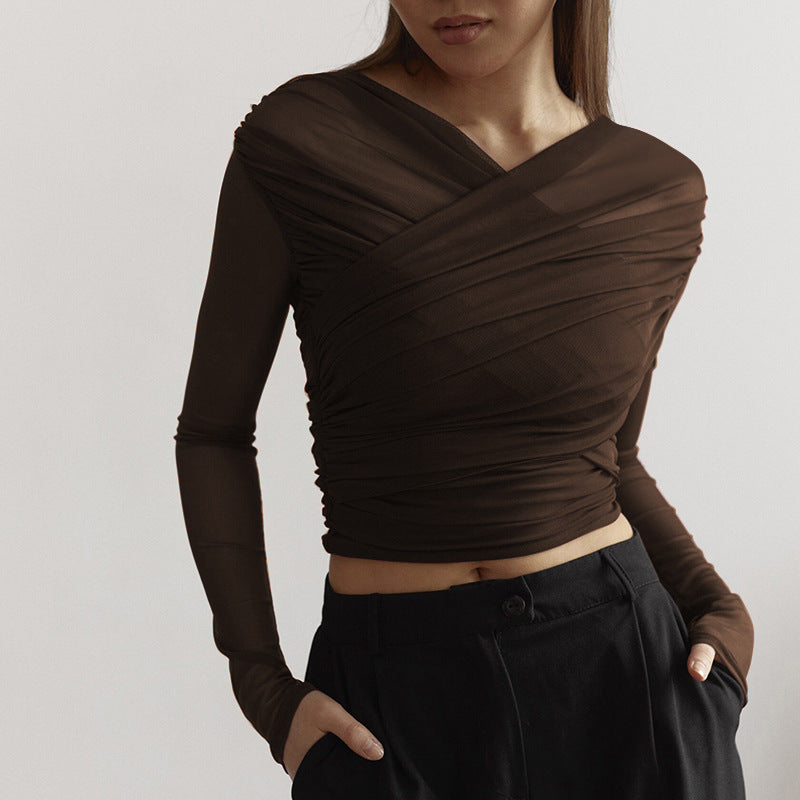 Pleated Long-sleeve