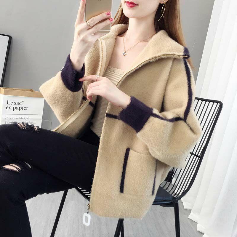 Zipper Wool Cardigan Coat