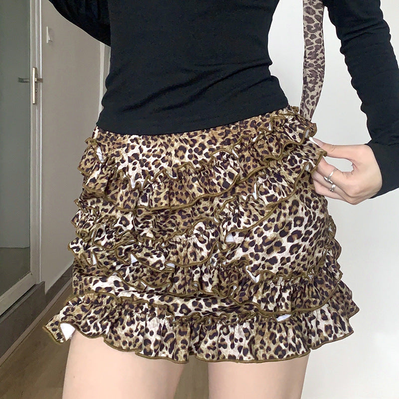 Leopard Print Mini-skirt