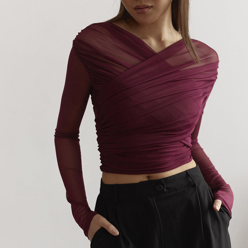 Pleated Long-sleeve