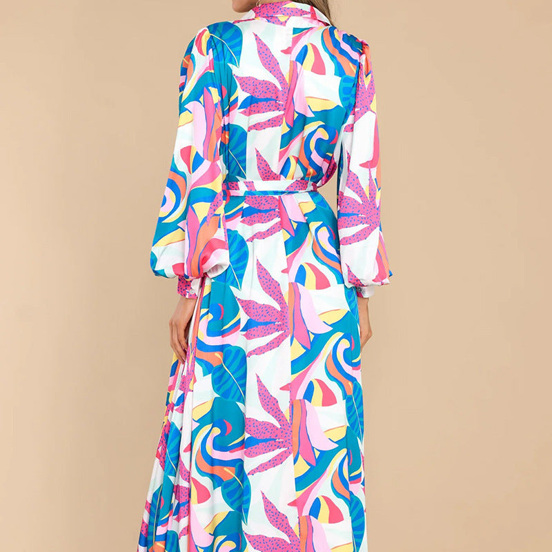 Printed Long Dress (Oversized)